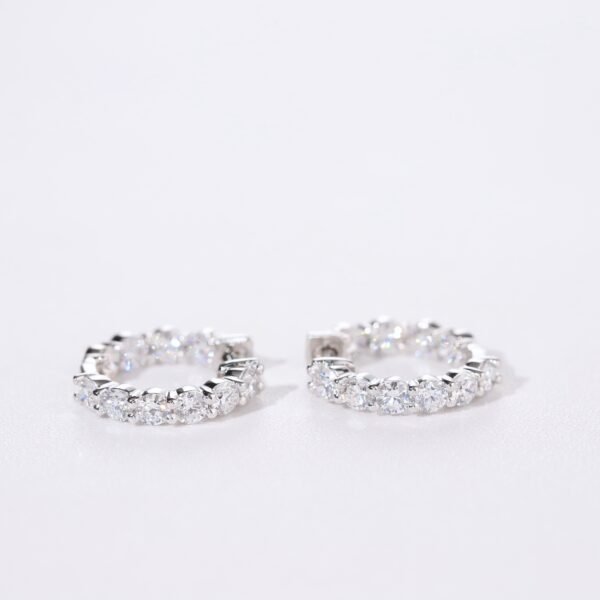 pt900 Inlay Laboratory CVD Cultivation Diamond 2.16ct Stud Earrings
