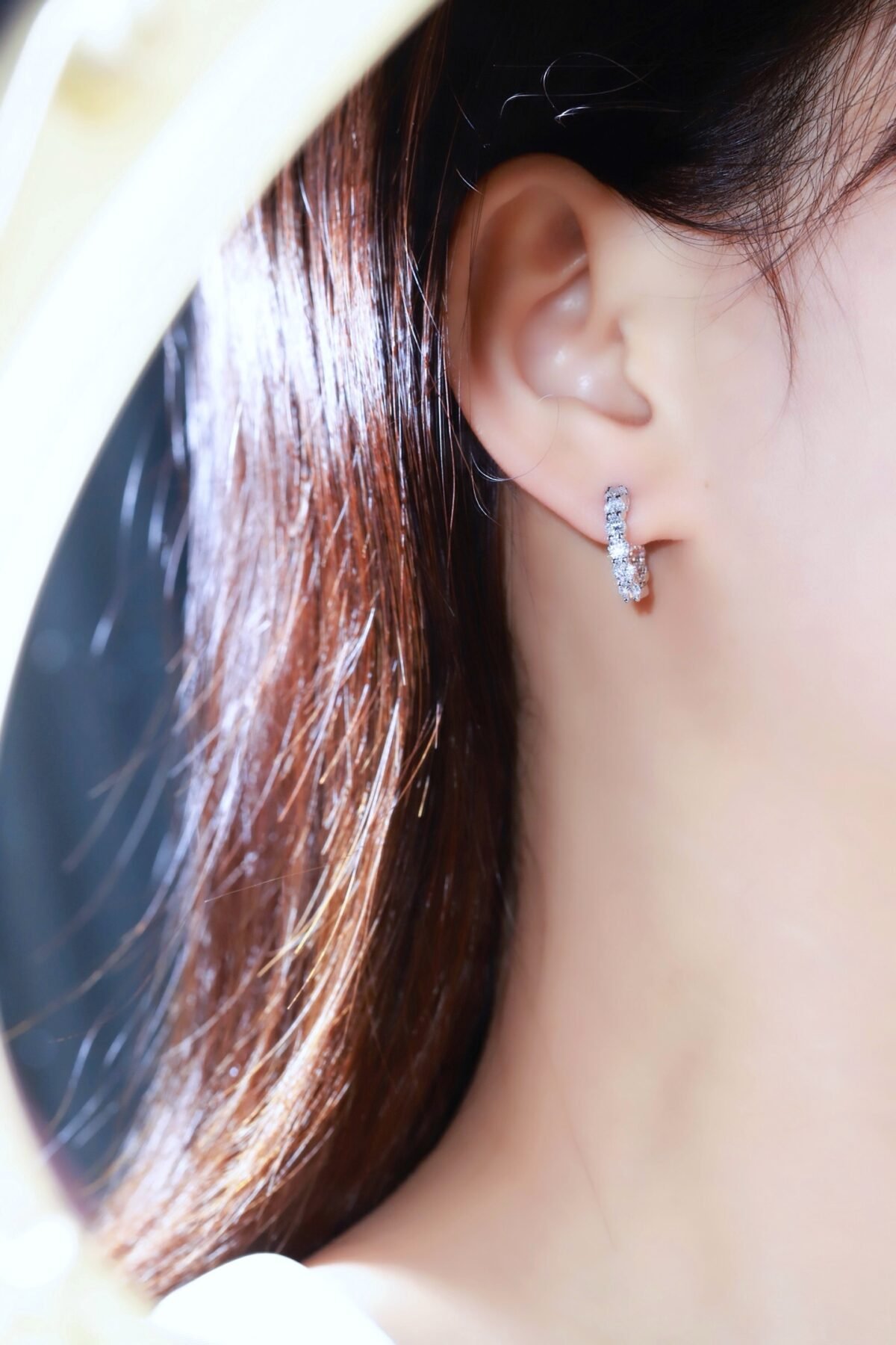 pt900 Inlay Laboratory CVD Cultivation Diamond 2.16ct Stud Earrings - 图片 2
