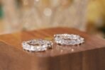 pt900 Inlay Laboratory CVD Cultivation Diamond 2.16ct Stud Earrings - 图片 3